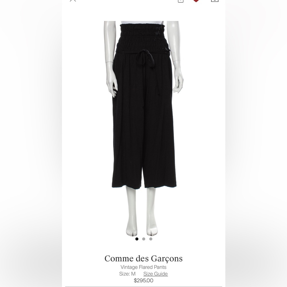 Comme des garçons wool flared pants